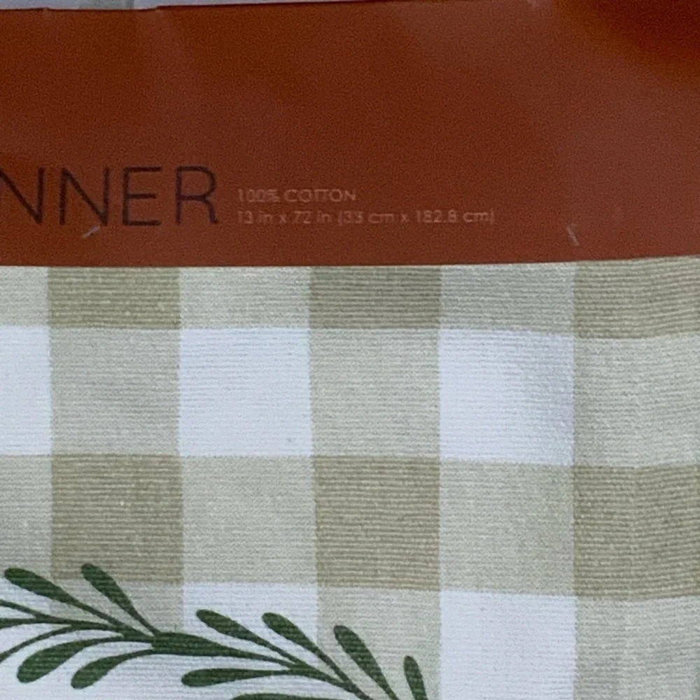 Nantucket Table Runner Buffalo Check Cotton Fabric Farmhouse Plaid Neutral 13x72